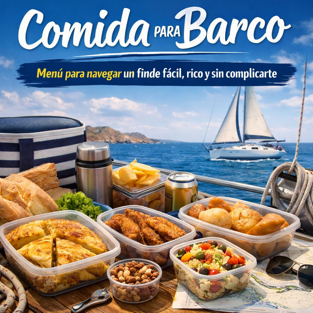 Comida para barco en travesía de fin de semana con tuppers y menú fácil para navegar